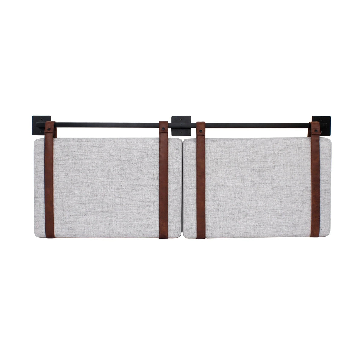 2026 Wall Mount Upholstered Headboard with Metal Rail - Modern Bedroom Headboard