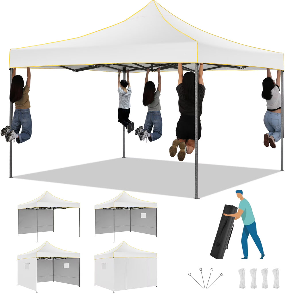 2026 SANOPY 10'x10' Pop up Canopy Tent Anti-UV Waterproof Outdoor Gazebo Instant Party Wedding Backyard Canopy Tent Shade Shelter for Backyard, Patio, Parties,Khaki