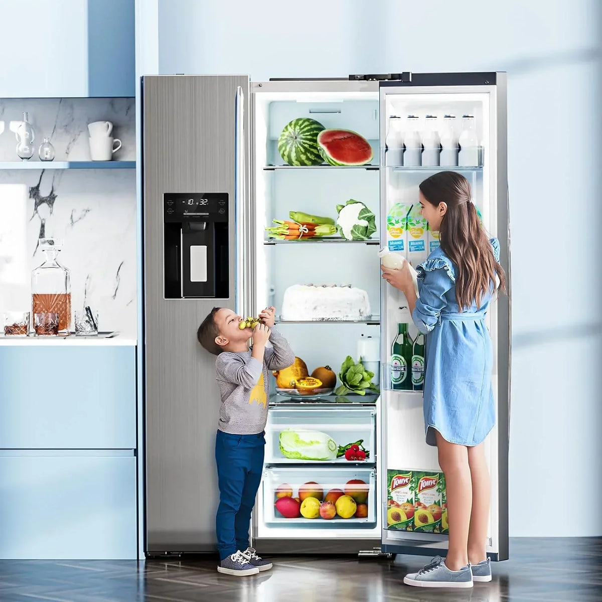 2026 36" Side By Side 20.01 Cu. ft. Built-in Refrigerator with Freezer & Ice Maker Included