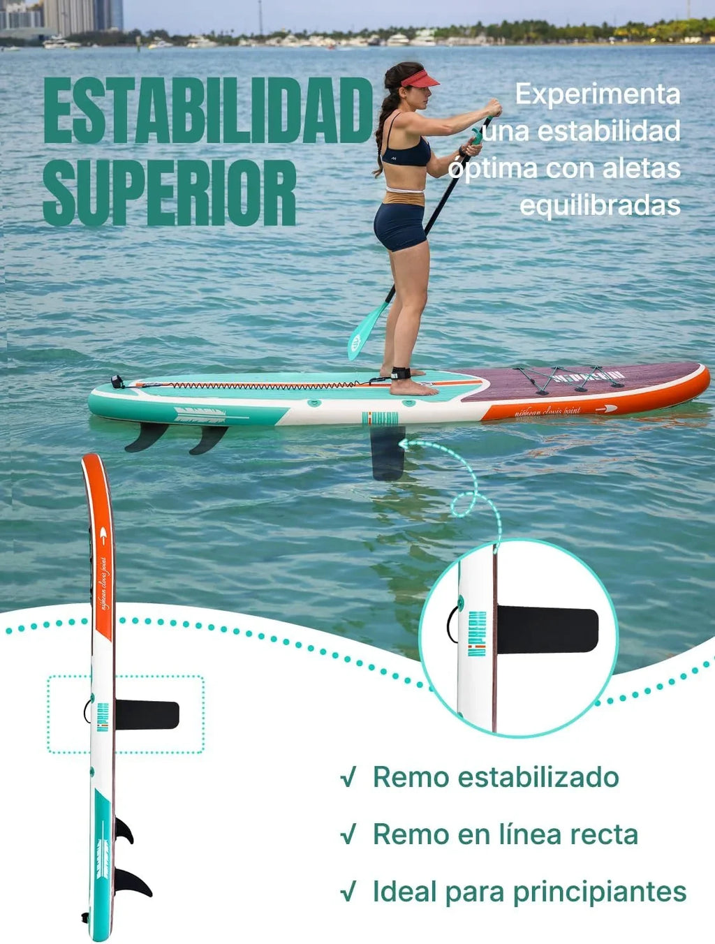 2026 Niphean Tabla Paddle Surf Hinchable para Adultos con Todos los Accesorios, 320cm Paddle Surf Hinchable para Todos los Niveles, Sup Capacidad 200kg para 2 Personas, Stand up Paddle Board con Asiento