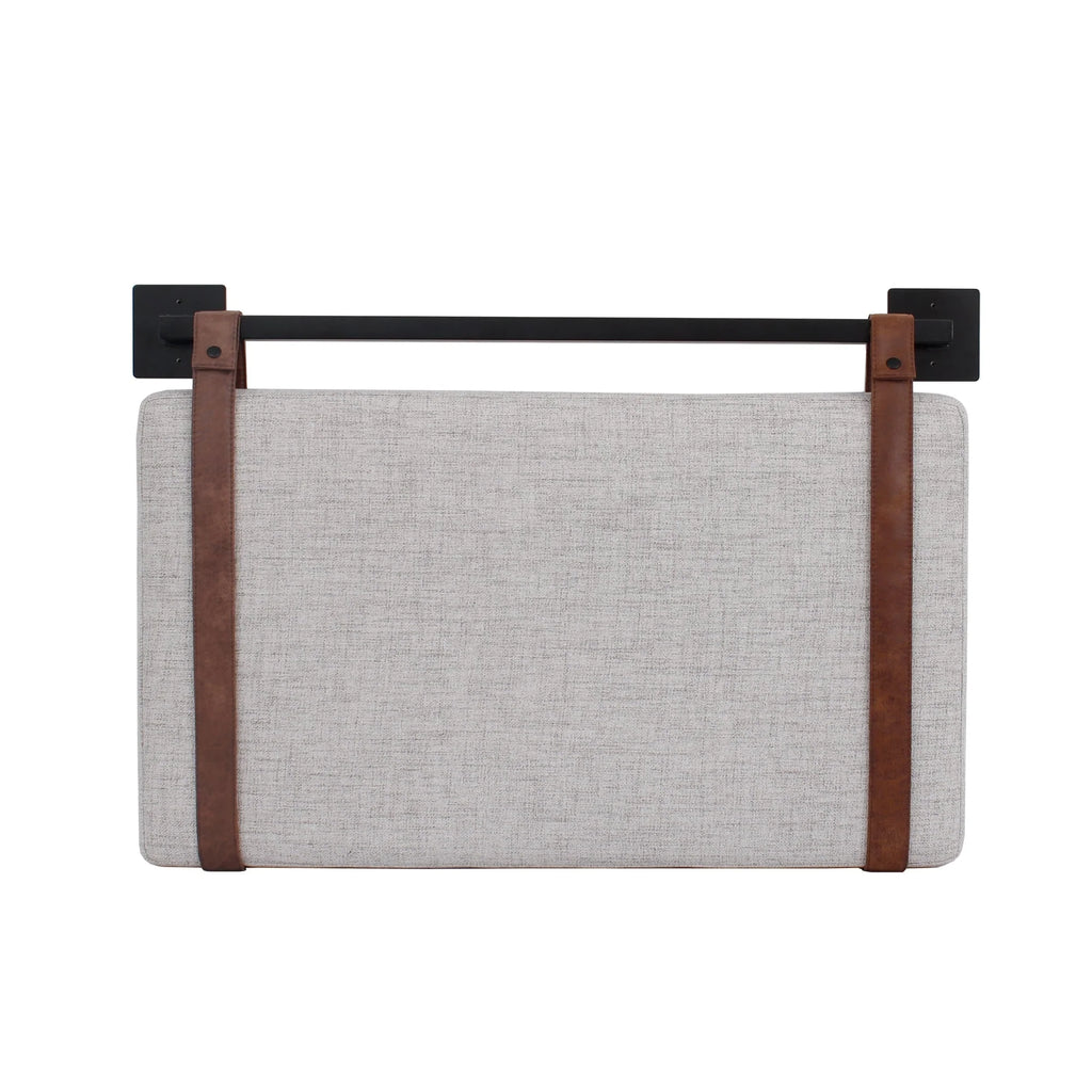 2026 Wall Mount Upholstered Headboard with Metal Rail - Modern Bedroom Headboard