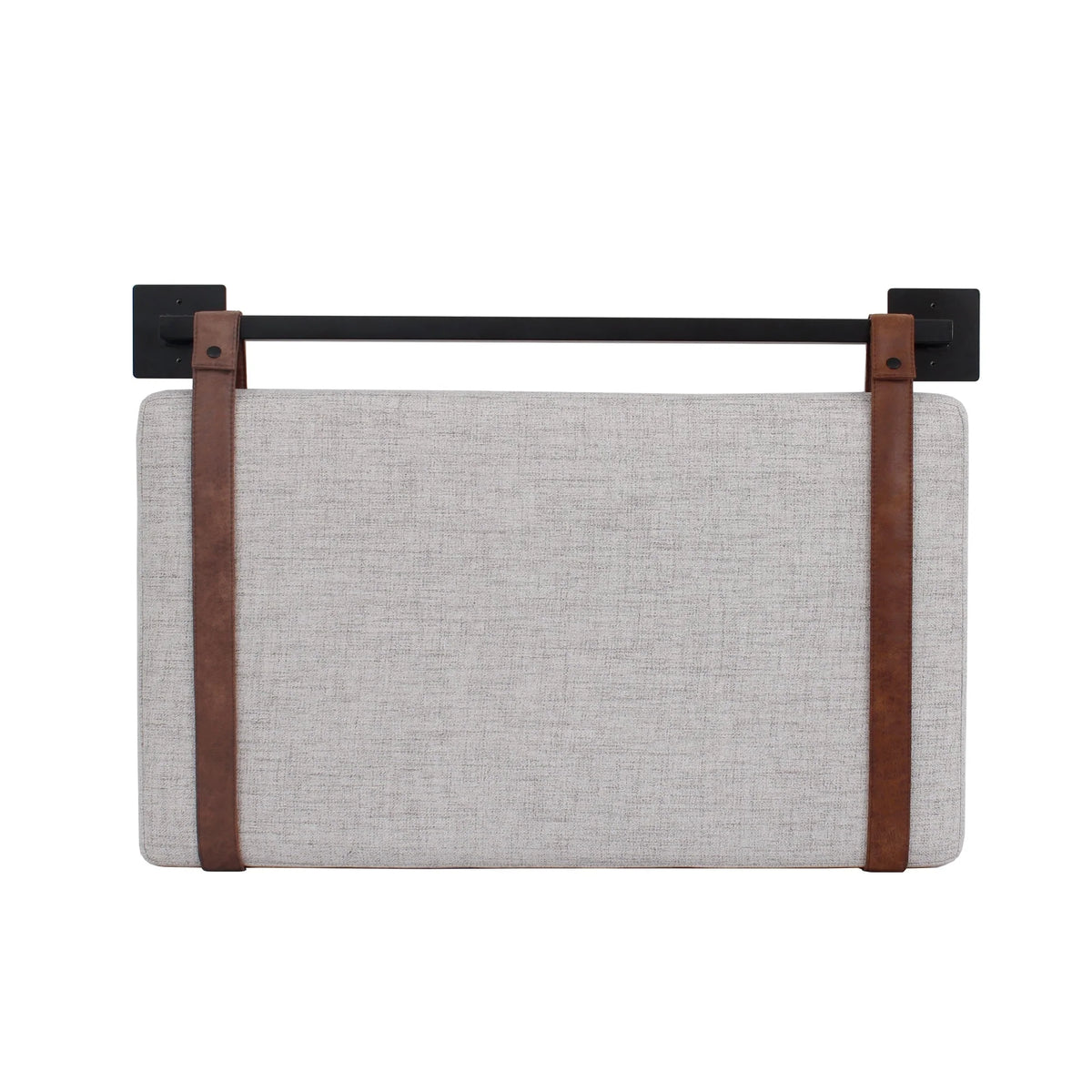 2026 Wall Mount Upholstered Headboard with Metal Rail - Modern Bedroom Headboard