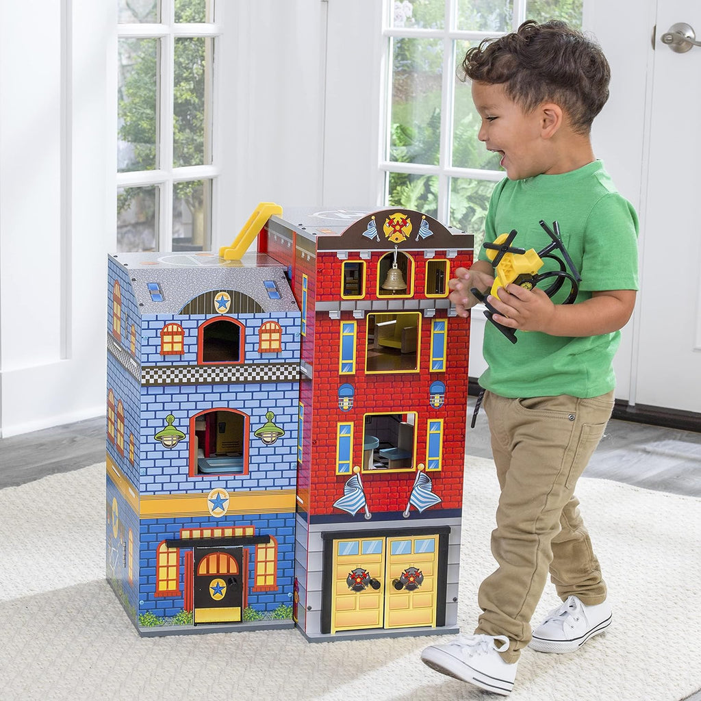 2026 Wooden play set, 3 levels, with 26 accessories, folds for storage
