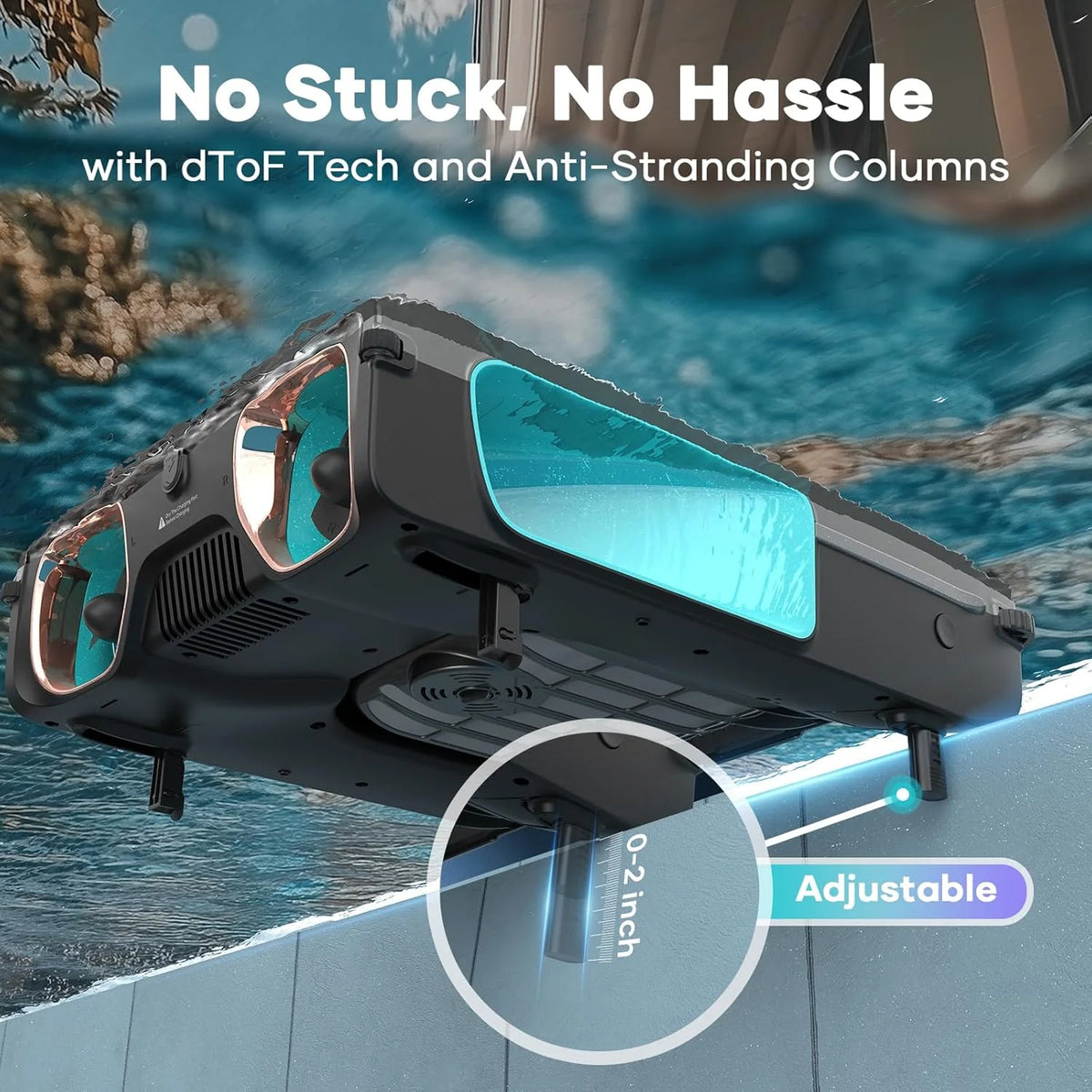 2026 Solar Pool Skimmer with App Support, 24/7 Cleaning, Dual Charging Modes, Smart Obstacle Avoidance, Ideal for All Swimming Pool Types