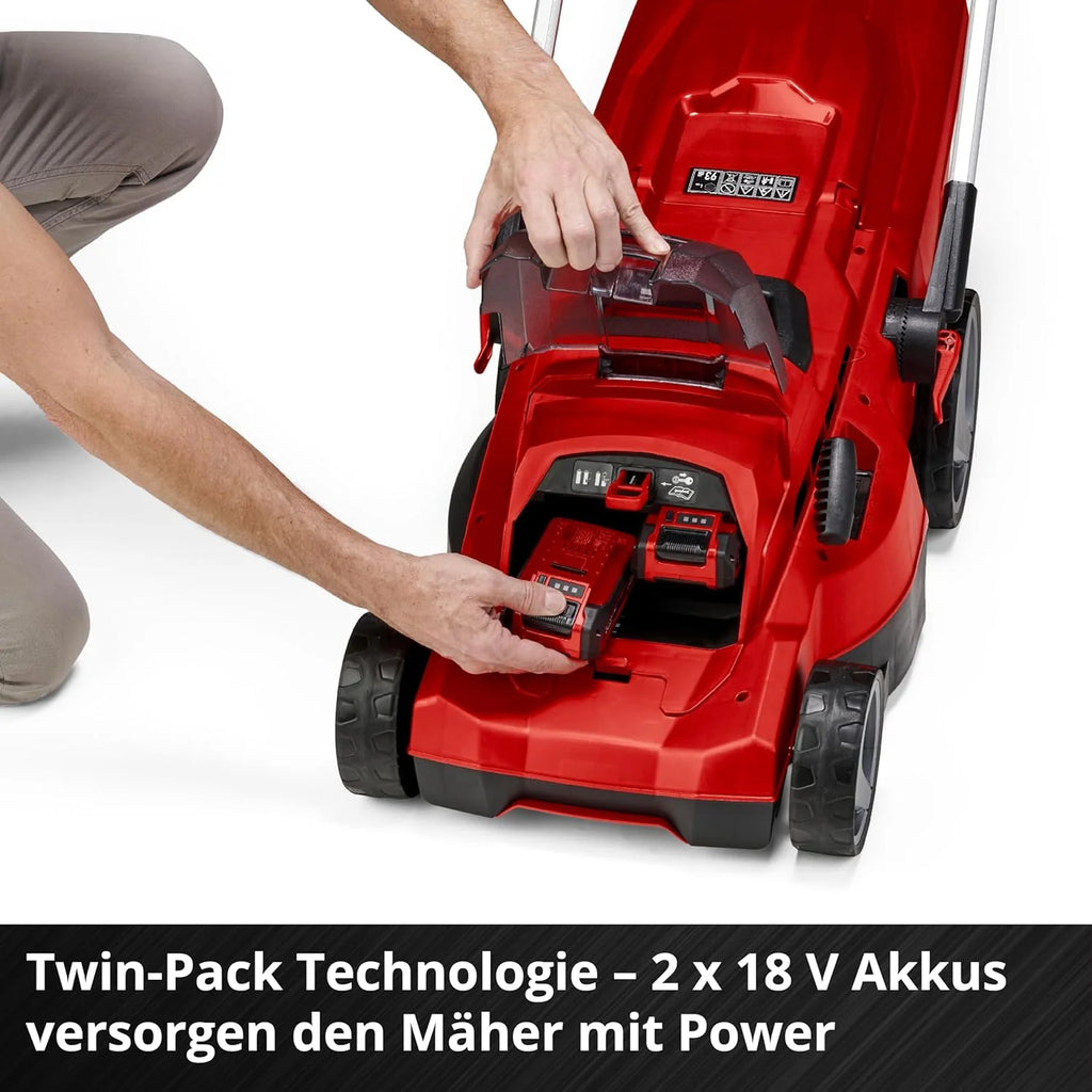 Cortacésped inalámbrico Einhell RASARRO 36/42 Kit Power X – Change 2026 (36 V, ancho de corte de 42 cm, hasta 725 m², sin escobillas, recogedor de césped de 50 L, función de mulching, incluye 2 baterías de 5,2 Ah + 1 cargador doble)