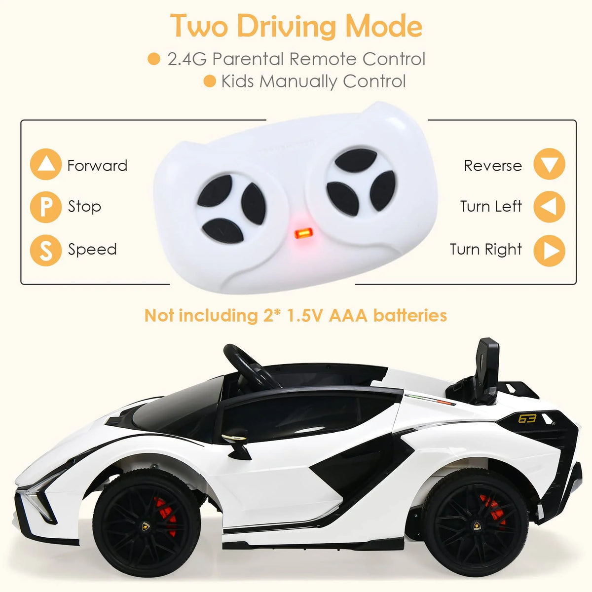 Lamborghini Licenciado Eléctrico con Suspensión y Bluetooth 2026