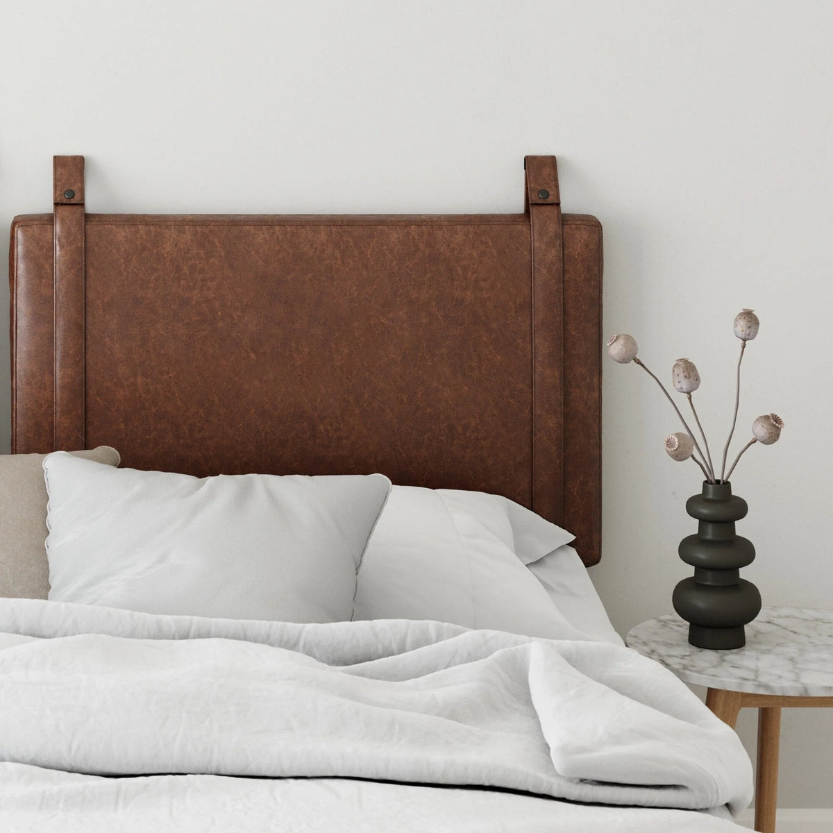 2026 Wall Mount Upholstered Headboard with Metal Rail - Modern Bedroom Headboard