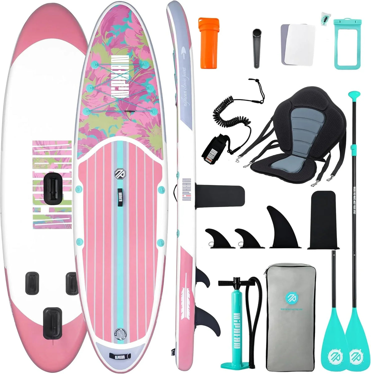 2026 Niphean Tabla Paddle Surf Hinchable para Adultos con Todos los Accesorios, 320cm Paddle Surf Hinchable para Todos los Niveles, Sup Capacidad 200kg para 2 Personas, Stand up Paddle Board con Asiento