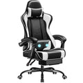 2026 Ergonomic Gaming Chair with Footrest and Massage Support, Reclining Computer Chair for Gaming Room and Home Office
