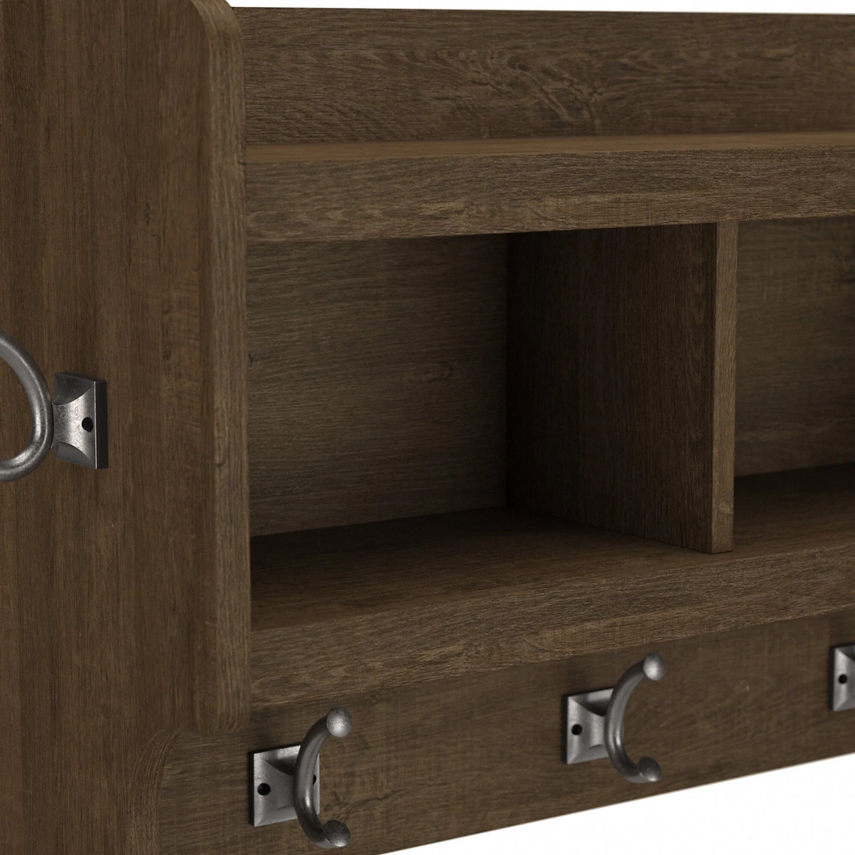 2026 40 Inch Wall Mounted Coat Rack with Shelf, Wooden Entryway Storage and Hanging Organizer