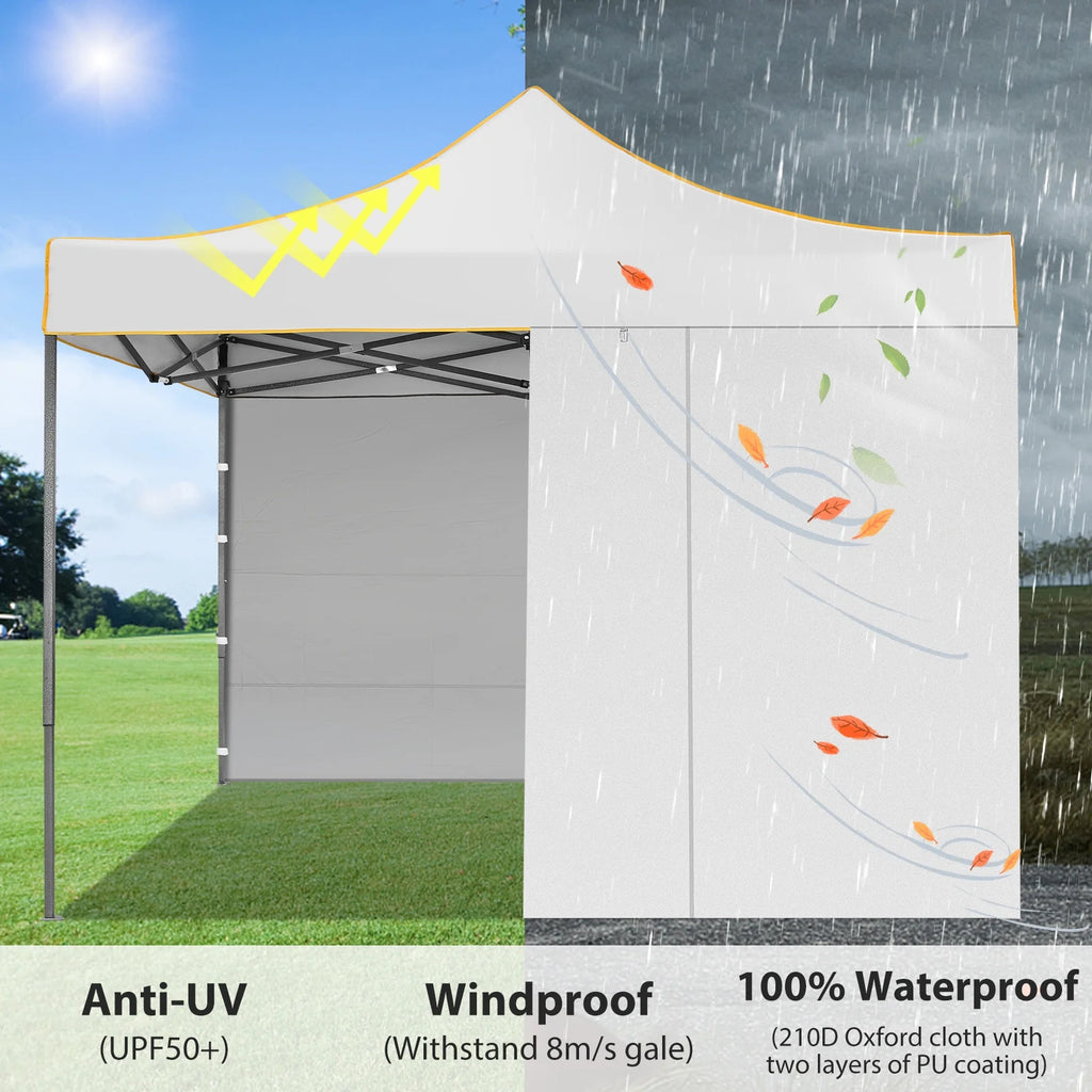 2026 SANOPY 10'x10' Pop up Canopy Tent Anti-UV Waterproof Outdoor Gazebo Instant Party Wedding Backyard Canopy Tent Shade Shelter for Backyard, Patio, Parties,Khaki