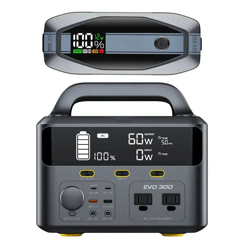 2026 T8 APEX Jump Starter Standard Package and EVO 300 Portable Power Station
