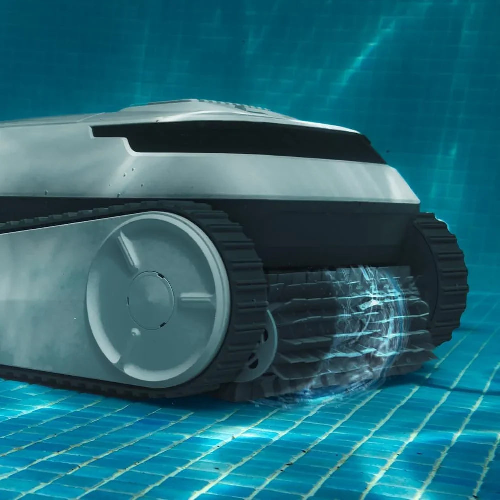 2026 Cecotec Robot Limpiapiscinas para Fondos, Paredes y Línea de Flotación Conga Pooldroid 5000 TotalClean Pearl. Superficies 100m2, Pendiente Máx 90º, Limpieza Ordenada, Autonomía 100min, Capacidad 4L