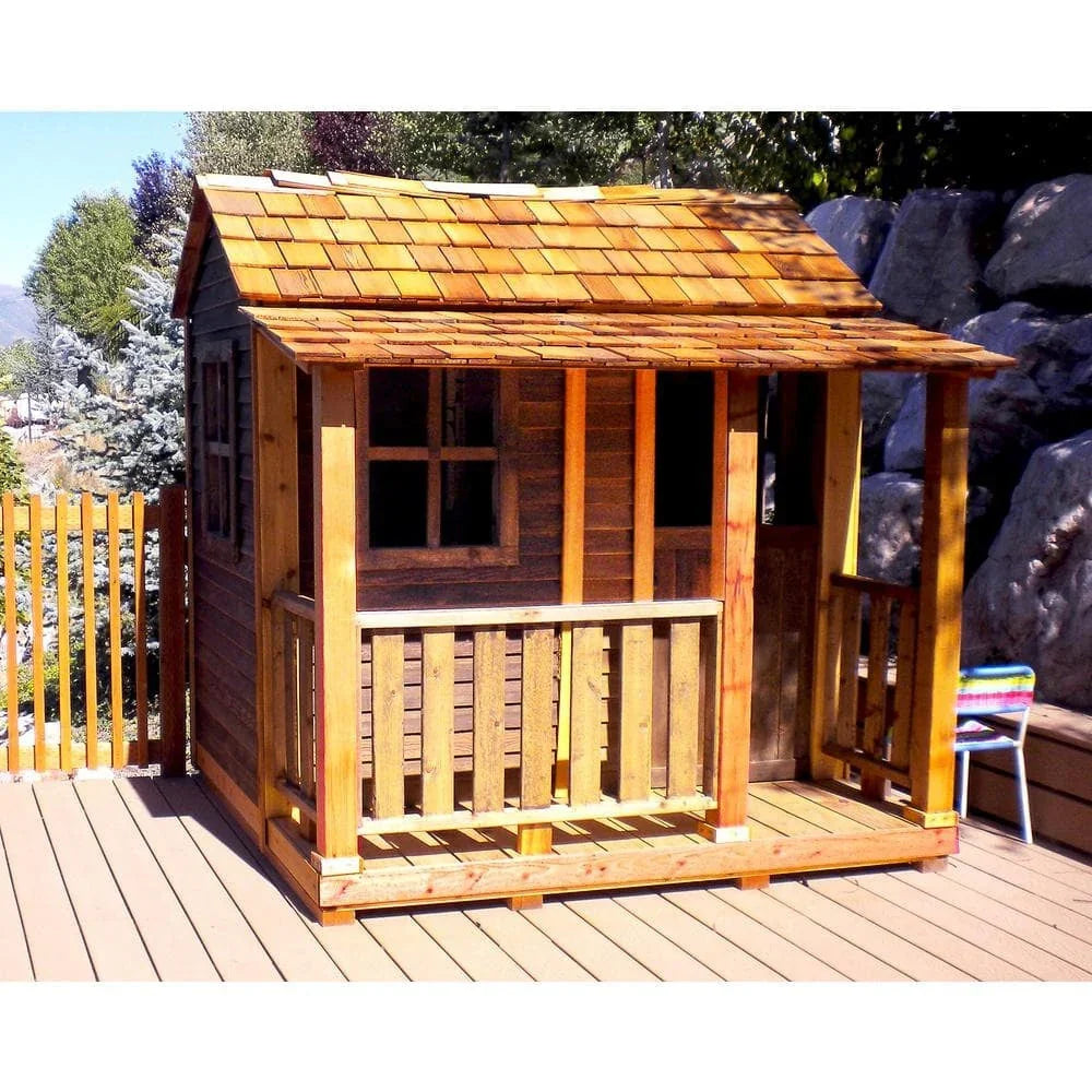 2026 Outdoor Living Today Little Squirt 6 ft. Cedar Playhouse with Windows and Dutch Door