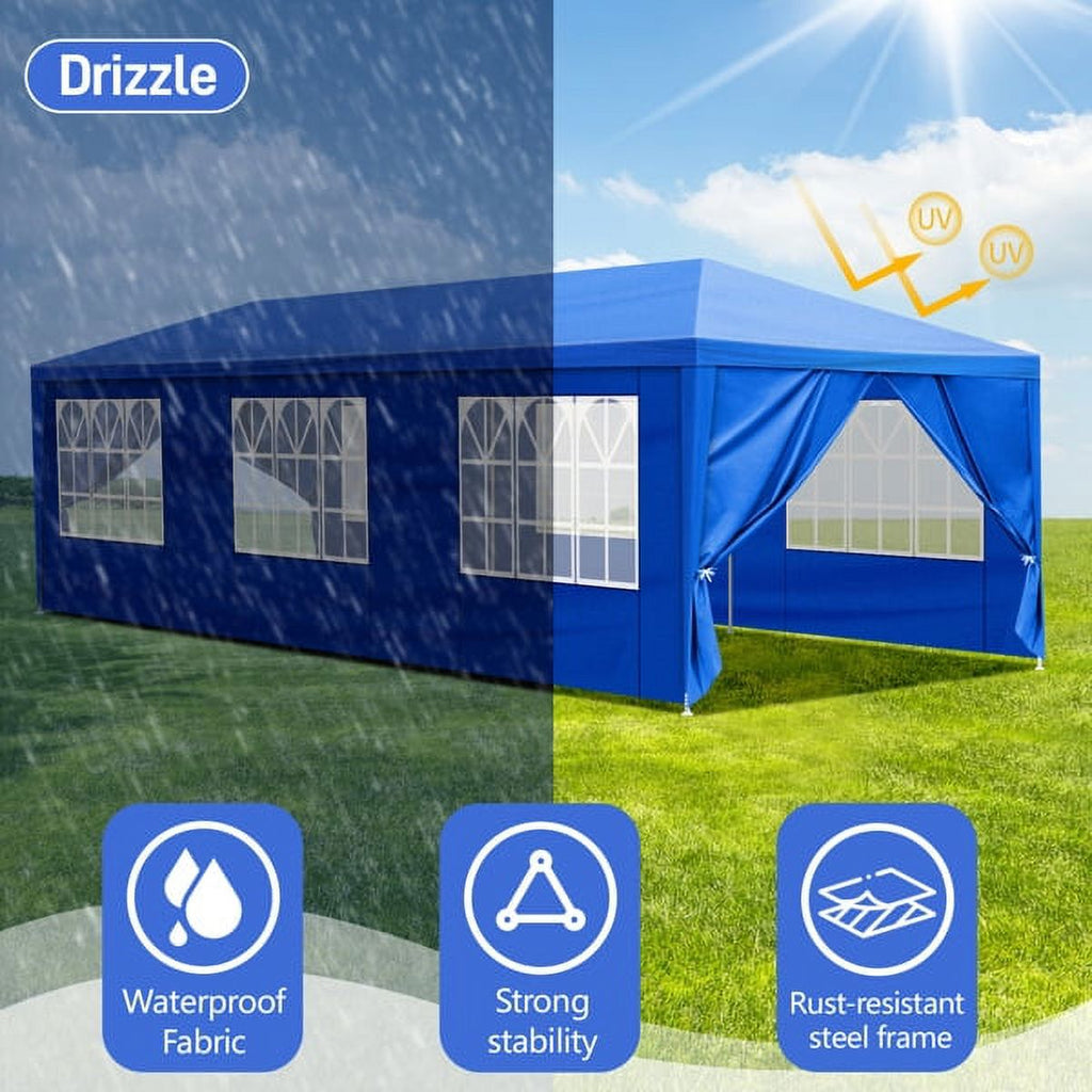 2026 Sythers 10'x10' Pop Up Canopy Tent with 4 Removable Sidewalls, Portable Gazebo, UV Resistant Waterproof, Enclosed Canopy Tent for Outdoor Events, Patio, Backyard, Party, BBQ, Camping, Black