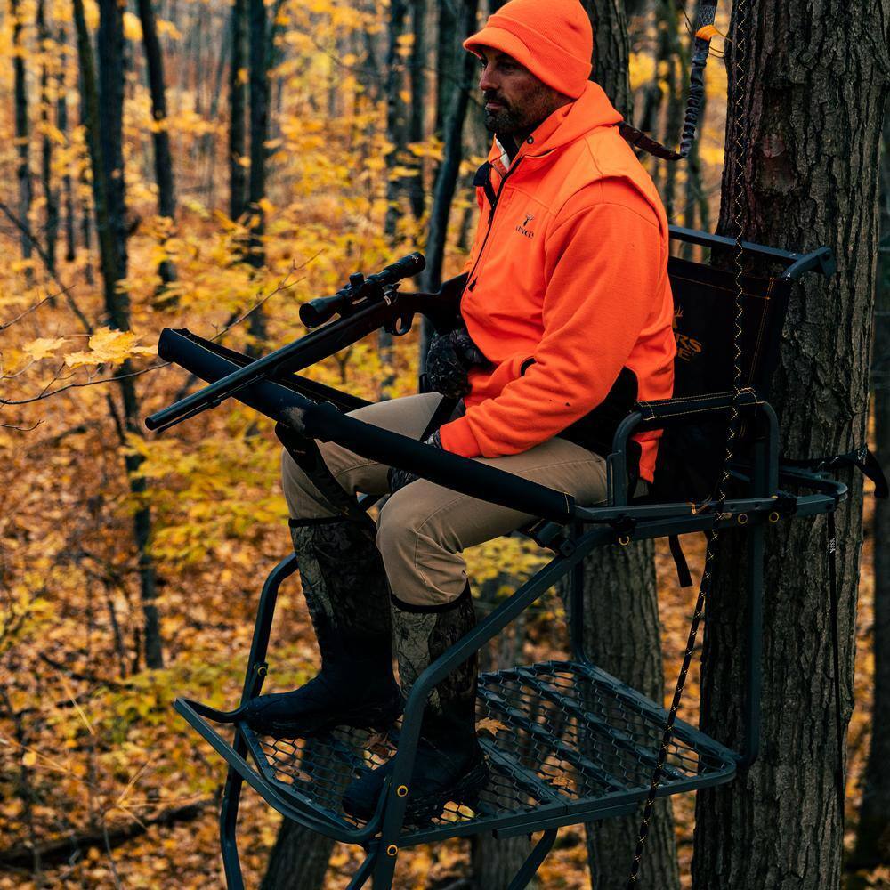 2026 Jumbo Jack Ladder Stand – Adjustable Shooting Rail, Large Platform, Mesh Seat