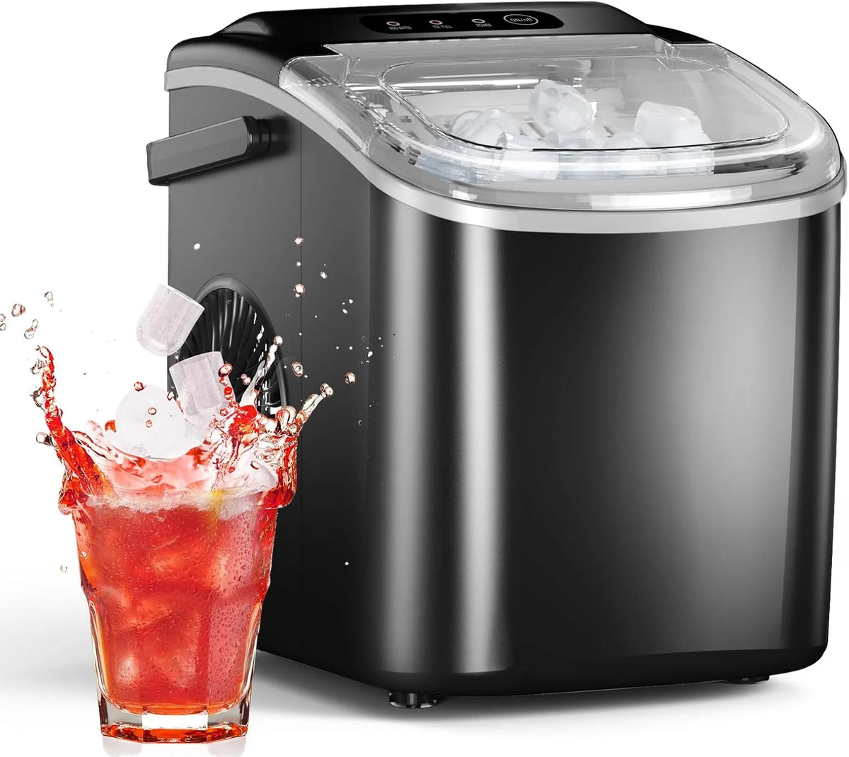 2026 Ice Maker Countertop, Efficient Easy Carry Ice Machine, Self-cleaning Ice Maker with Ice Scoop & Basket, 9PCS/ 8MINS 26.6LBS Per Day for…