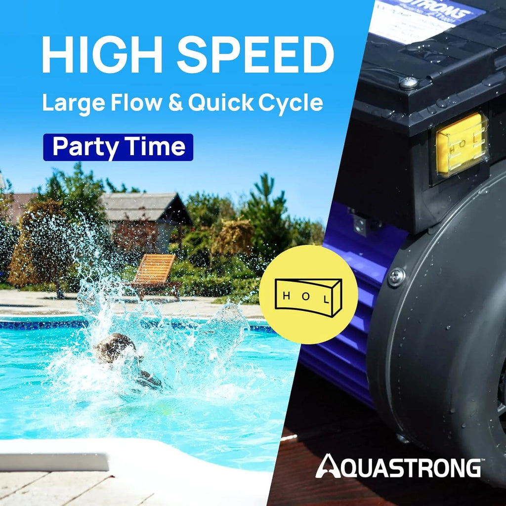 2026 Aquastrong in Above Ground Pool Pump High Flow with Timer 2HP 8917 Gph 220V