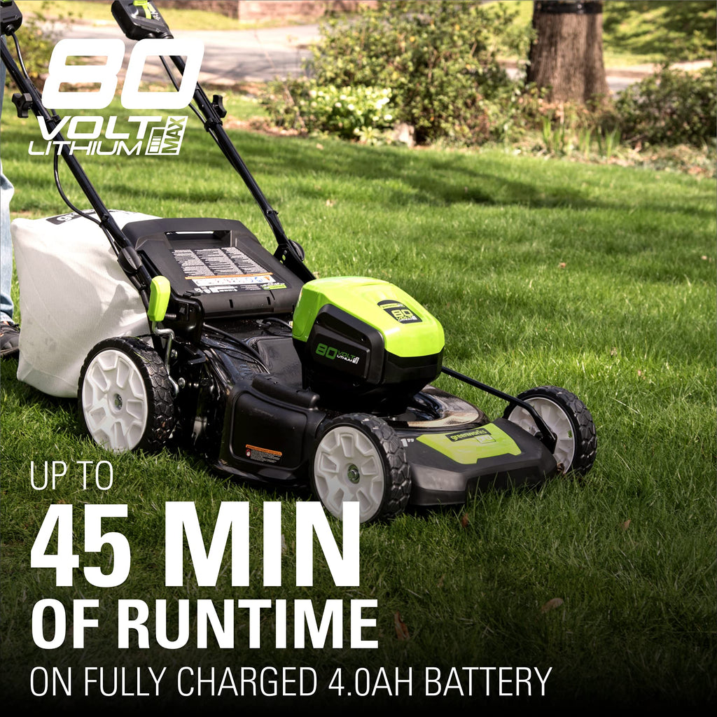 2026 80V Cordless 21′′ Self-Propelled Brushless Lawn Mower | Greenworks