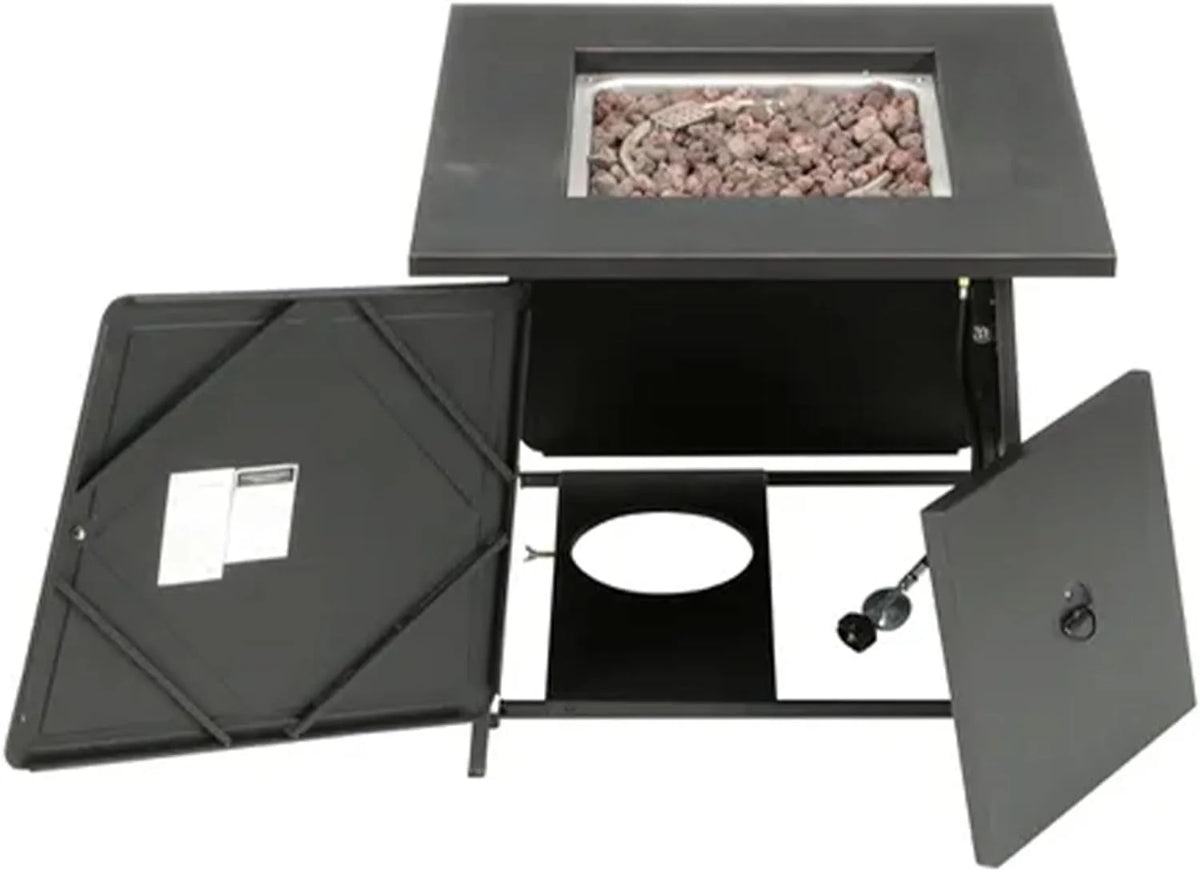 2026 Four Seasons Patio Dual Heat 50,000 BTU Square Gas Fire Pit