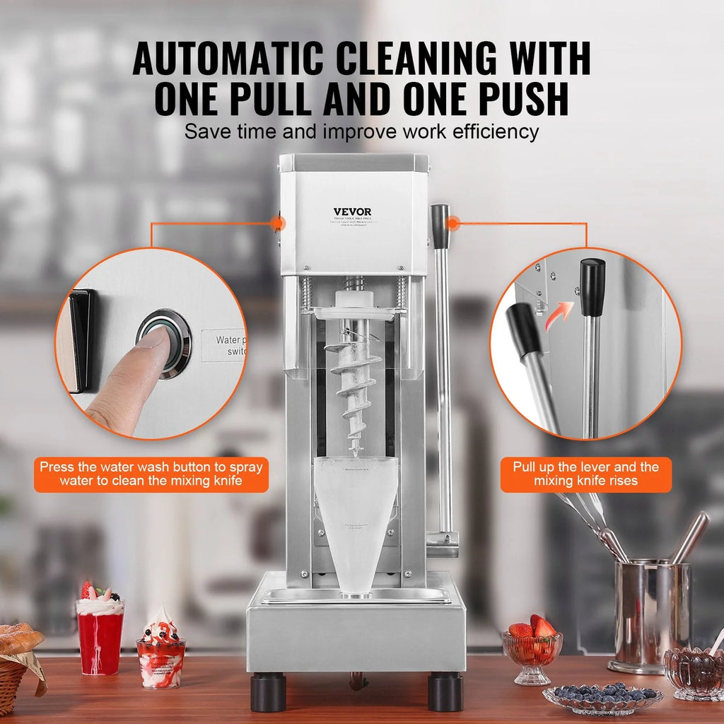 2026 Ice Cream Blender 750W High Speed Mixer 1740 Rpm 304 Stainless Steel New