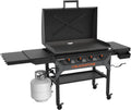 2026 Iron-forged 36" Omnivore Griddle - Premium Powder-coated Steel with Reinforced Hood, Black Finish