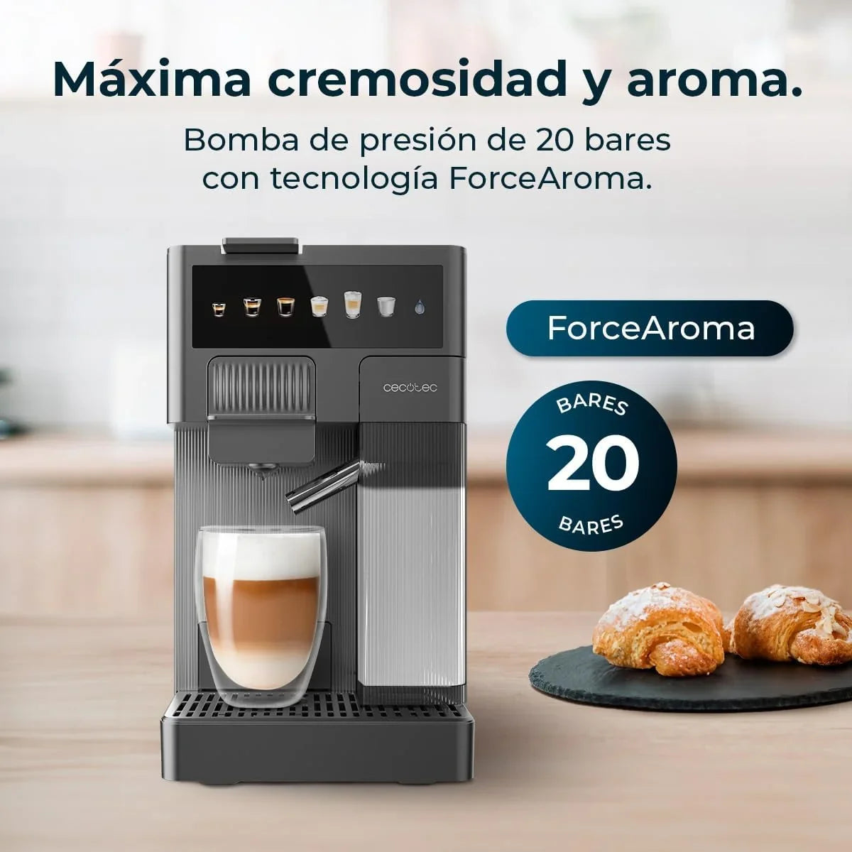 2026 Cecotec Cafetera Cápsulas Express Compacta con Tanque de Leche FreeStyle Latte. 1350W, 20 Bares, Compatible con Café Molido, Dolce Gusto, Nespresso y K – fee, Depósito 1,6L de Agua y 400ml de Leche