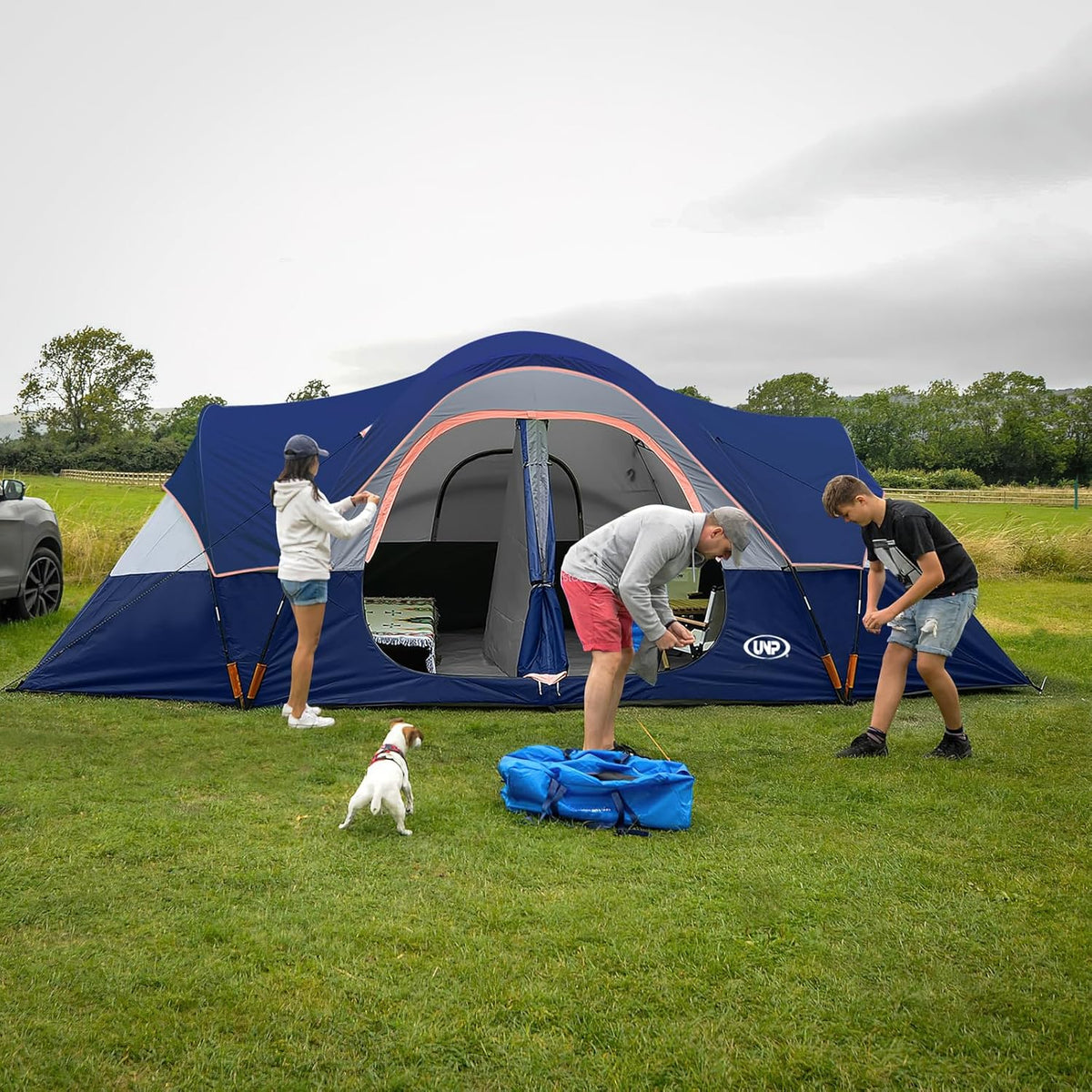 2026 Camping Tent 10-PERSON-FAMILY Tents, Parties, Music Festival Tent, Big, Easy Up, 5 Large Mesh Windows, Double Layer, 2 Room, Waterproof,…