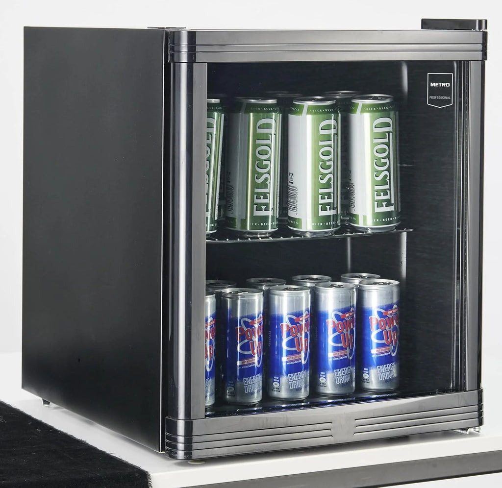 Mininevera profesional METRO GPC1046 2026, acero inoxidable/cristal, 43 x 48 x 51,5 cm, 46 L, negra