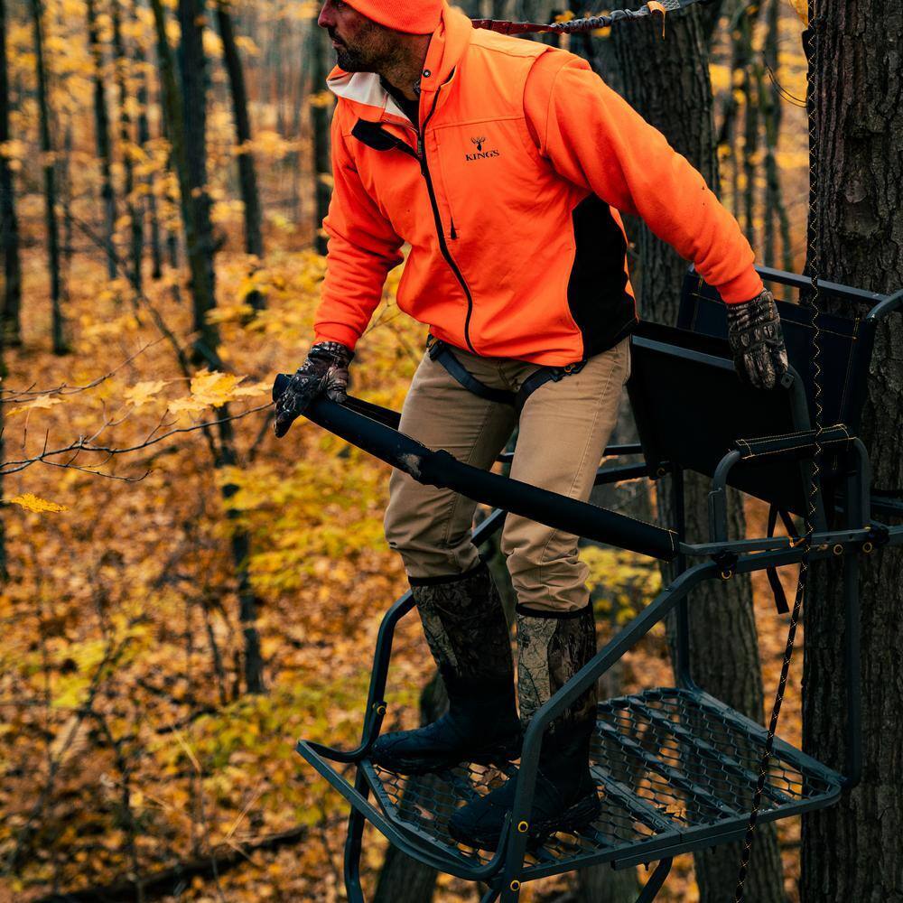 2026 Jumbo Jack Ladder Stand – Adjustable Shooting Rail, Large Platform, Mesh Seat