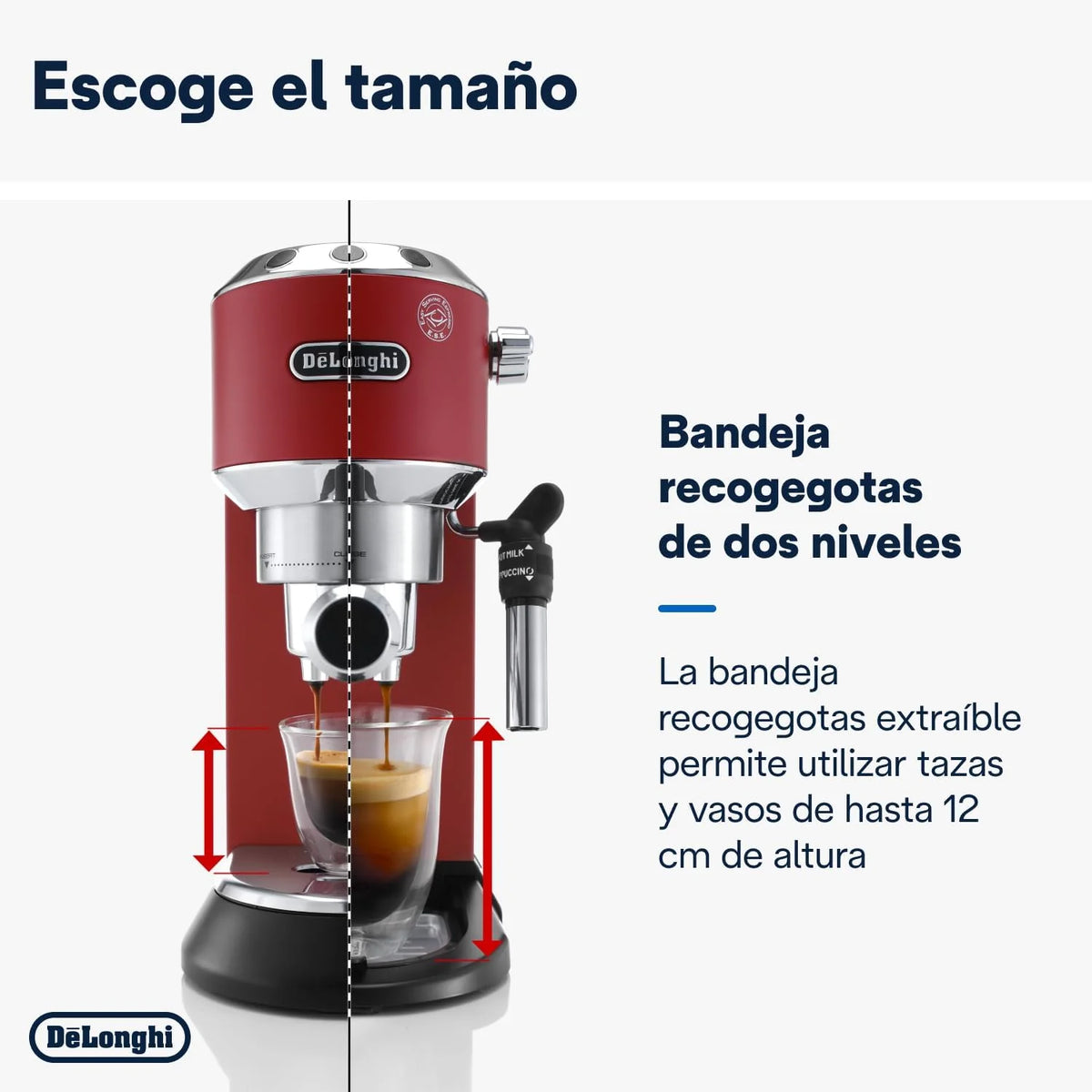 De'Longhi Dedica – Cafetera de Bomba de Acero Inoxidable para Café Molido o Monodosis, Espresso y Capuchino, Depósito de 1.3 Litros, Sistema Antigoteo, Modelo EC685.M, Color Metal 2026