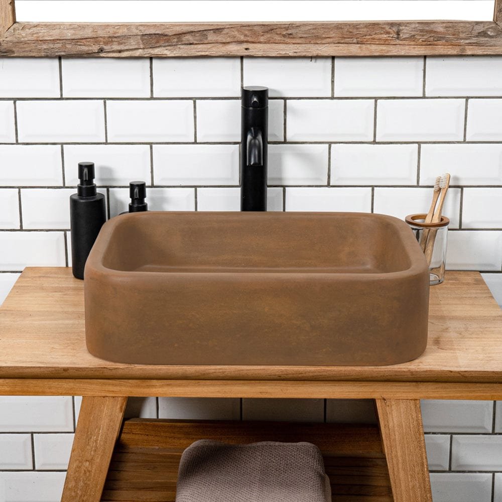 Matte Concrete Bathroom Sink